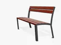 Banc LA STRADA sans accoudoirs, 130cm - Mélèze avec lasure transparente foncée