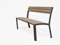 Banc LA STRADA sans accoudoirs, 130cm - Frêne thermotraité