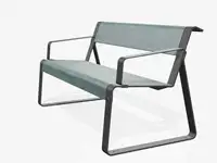 Banc LA SUPERFINE avec accoudoirs, 133cm - Coloris HPL Postforming Patina