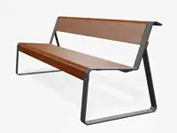 Banc LA SUPERFINE sans accoudoirs, 195cm - Coloris HPL Postforming Marron