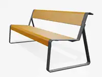 Banc LA SUPERFINE sans accoudoirs, 195cm - Coloris HPL Postforming Sunny