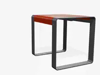 Table haute LA SUPERFINE, 73cm - Coloris HPL Postforming Rust
