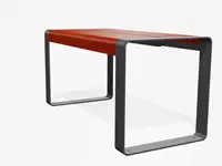 Table haute LA SUPERFINE, 133cm - Coloris HPL Postforming Rust