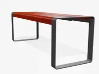 Table haute LA SUPERFINE, 195cm - Coloris HPL Postforming Rust