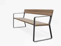 Banc HENRY, avec accoudoirs, 194cm - Frêne thermotraité