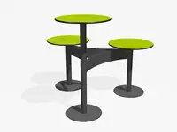 TABLE PIQUE-NIQUE TETATET - Coloris HPL Néon Vert