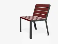 Chaise HOP HOP, dossier fermé, 65cm - Mélèze avec lasure couvrante Rouge brun 