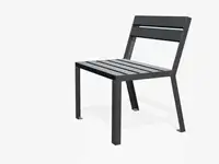 Chaise HOP HOP, dossier ouvert, 65cm - Mélèze avec lasure couvrante Gris Graphite