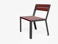 Chaise HOP HOP, dossier ouvert, 65cm - Mélèze avec lasure couvrante Rouge brun 