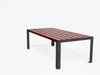 Table basse HOP HOP, 130cm - Mélèze avec lasure couvrante Rouge brun 