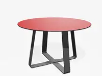 TABLE BASSE HOT DOT - Coloris HPL Néon Rouge