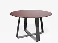 TABLE BASSE HOT DOT - Coloris HPL Rouge foncé