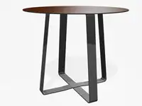 TABLE HAUTE HOT DOT - Coloris HPL Cloudy Marron