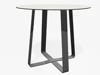 TABLE HAUTE HOT DOT - Coloris HPL Solid Blanc