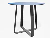 TABLE HAUTE HOT DOT - Coloris HPL Néon Bleu