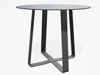 TABLE HAUTE HOT DOT - Coloris HPL Bleu pâle