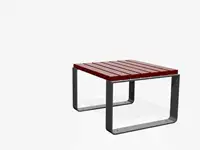 Table basse MAYFIELD, 68cm - Mélèze avec lasure couvrante Rouge brun 