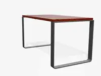 Table haute MAYFIELD, 133cm - Mélèze avec lasure transparente foncée