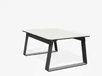 Table basse SUPERFLY 100cm - Coloris HPL Solid Blanc