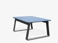 Table basse SUPERFLY 100cm - Coloris HPL Néon Bleu