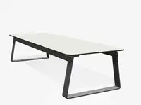 Table basse SUPERFLY 200cm - Coloris HPL Solid Blanc