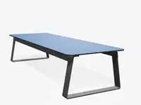 Table basse SUPERFLY 200cm - Coloris HPL Néon Bleu