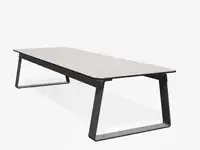 Table basse SUPERFLY 200cm - Coloris HPL Sable pâle