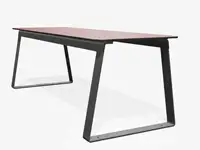 Table haute SUPERFLY 200cm - Coloris HPL Rouge pâle
