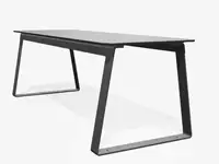 Table haute SUPERFLY 200cm - Coloris HPL Pétrole pâle