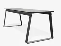 Table haute SUPERFLY 200cm - Coloris HPL Brun terre foncé