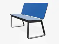 Banc BIBI sans accoudoirs, 130cm - Coloris HPL Néon Bleu