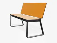 Banc BIBI sans accoudoirs, 130cm - Coloris HPL Néon Jaune