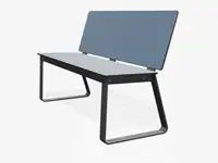 Banc BIBI sans accoudoirs, 130cm - Coloris HPL Bleu pâle