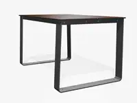 Table BIBI 130cm - Coloris HPL Cloudy Marron