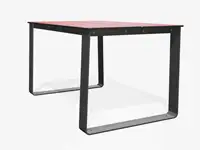 Table BIBI 130cm - Coloris HPL Néon Rouge