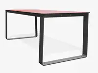 Table BIBI 200cm - Coloris HPL Néon Rouge