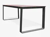 Table BIBI 200cm - Coloris HPL Rouge pâle