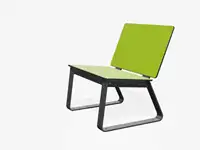 Fauteuil BIBI sans accoudoirs, 64cm - Coloris HPL Néon Vert