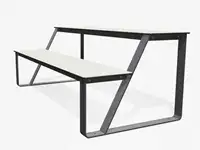 Table pique-nique BIBI 200cm - Coloris HPL Solid Blanc