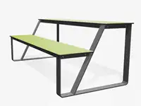 Table pique-nique BIBI 200cm - Coloris HPL Néon Vert
