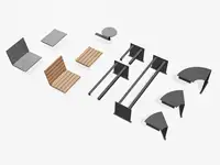 PLATEAU AVEC DOSSIER POUR TABLETTE GO - en bois - Mélèze non traité