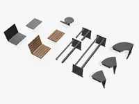 TABLETTE GO - Coloris HPL Cloudy Anthracite