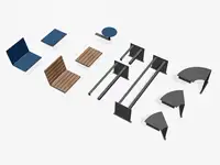 TABLETTE GO - Coloris HPL Bleu foncé