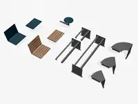 TABLETTE GO - Coloris HPL Pétrole foncé