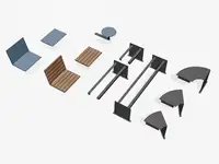 TABLETTE GO - Coloris HPL Bleu pâle