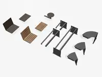 TABLETTE GO - Coloris HPL Brun terre foncé