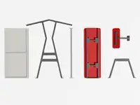 ASSISES ROOFUS - 3 - Coloris HPL Néon Rouge