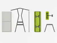 ASSISES ROOFUS - 3 - Coloris HPL Néon Vert