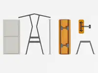 ASSISES ROOFUS - 3 - Coloris HPL Néon Jaune