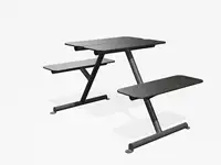 TABLE PIQUE-NIQUE FOUR & MORE  - Coloris HPL Cloudy Anthracite